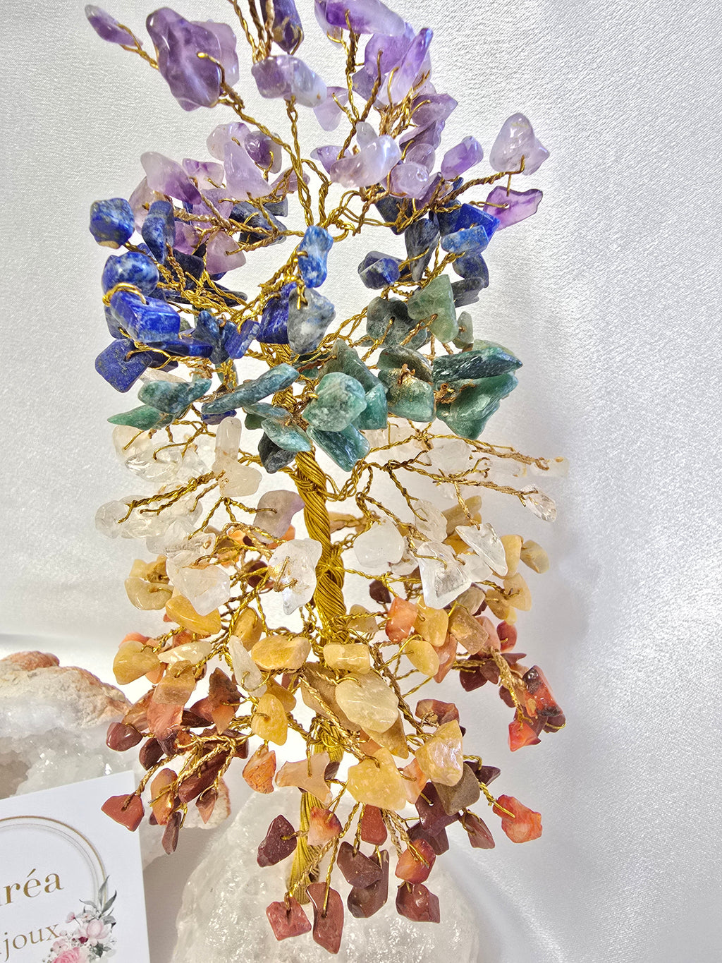 Arbre de vie 7 chakras en pierres naturelles