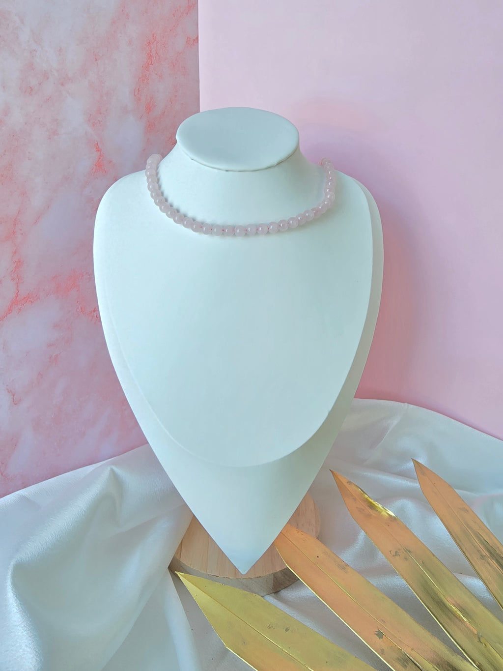 Collier en Quartz rose